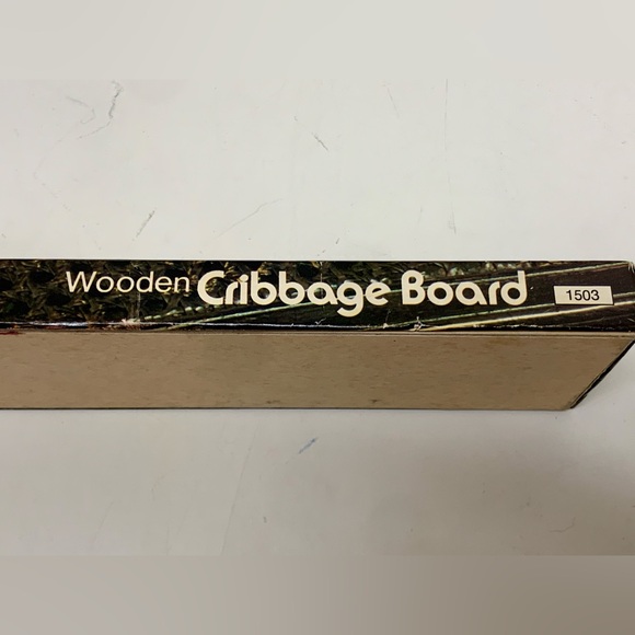 1974 Vintage Milton Bradley Steel Peg Wooden Cribbage Board - Picture 10 of 13